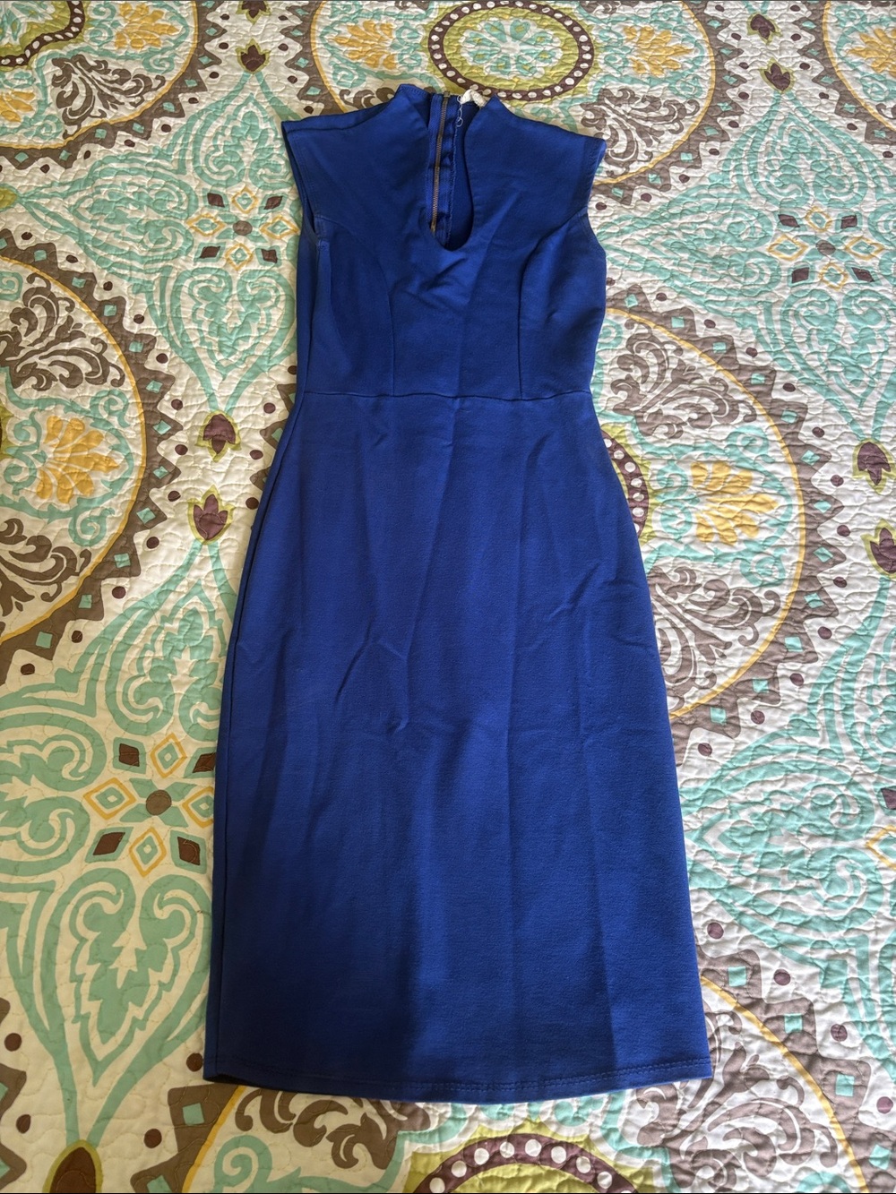 Rolla Coster Sleeveless Cobalt Blue Midi Sheath Dress